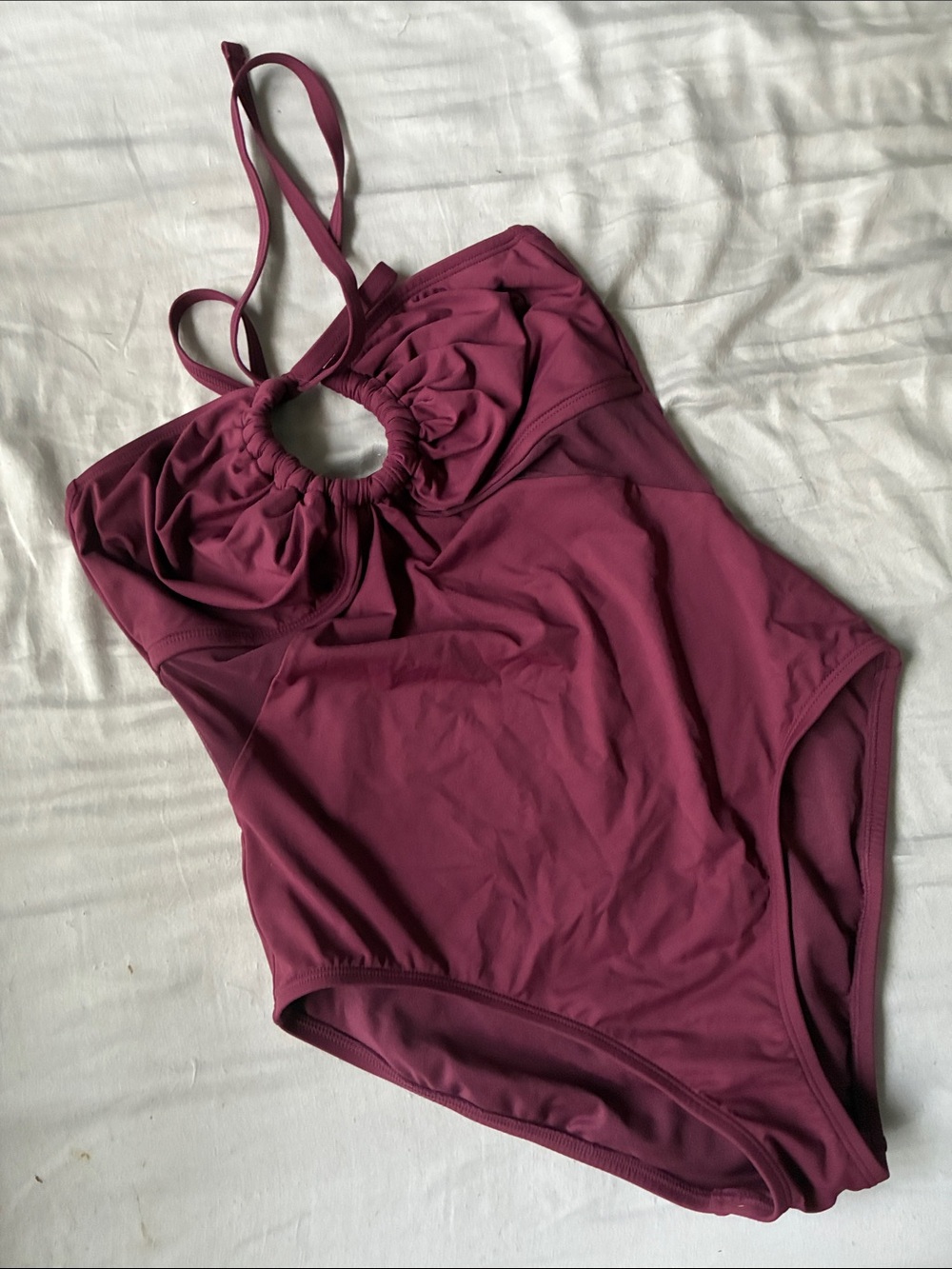 Source Unknown One-Piece Swimsuit in Deep Berry